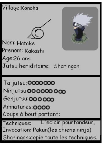 Fiche Kakashi